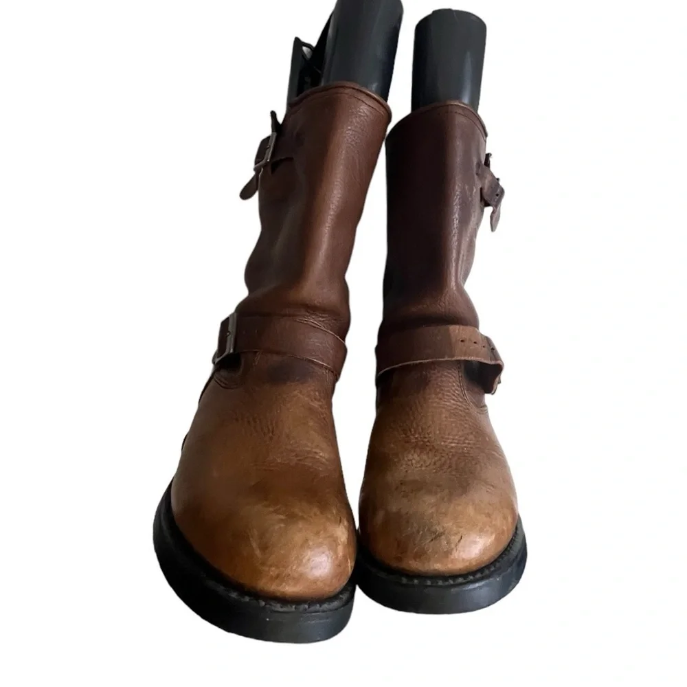 Xelement Boots - Brown Oil-tanned Leather, men US size 9